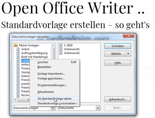 Open Office Writereigene Standardvorlage Erstellen So Gehts
